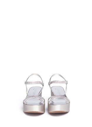 正面 -点击放大 - PEDRO GARCÍA - NATALIA仿水晶搭带坡跟凉鞋