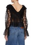 背面 - 点击放大 - CHLOÉ - V-Neck Floral Lace Top