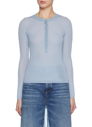 首图 - 点击放大 - CHLOÉ - Round Neck Superfine Ribbed Wool Knit Top