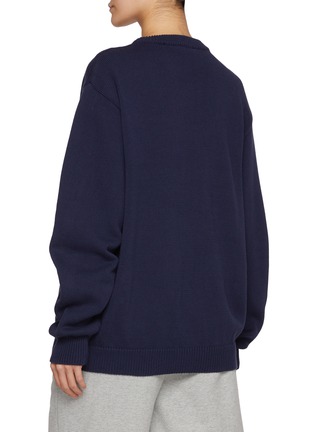 背面 - 点击放大 - JOSHUA SANDERS - Smiley Face Motif Cotton Sweater