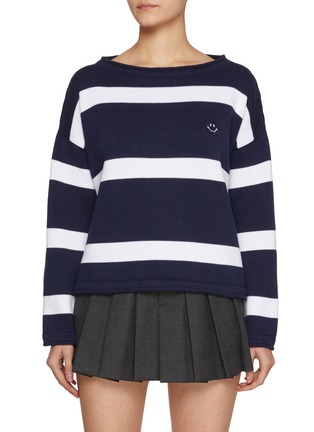 首图 - 点击放大 - JOSHUA SANDERS - Smiley Face Patch Cotton Sweater