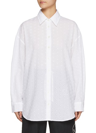 首图 - 点击放大 - JOSHUA SANDERS - Smiley Face Motif Cotton Shirt