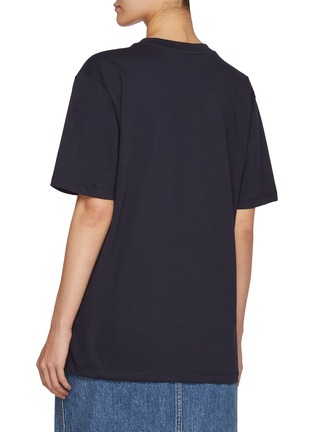 背面 - 点击放大 - JOSHUA SANDERS - Striped Smiley Face Pocket Cotton T-Shirt