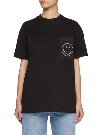 首图 - 点击放大 - JOSHUA SANDERS - Smiley Face Pocket Cotton T-Shirt