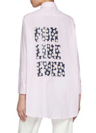 背面 - 点击放大 - JOSHUA SANDERS - For Like Ever Print Striped Cotton Shirt