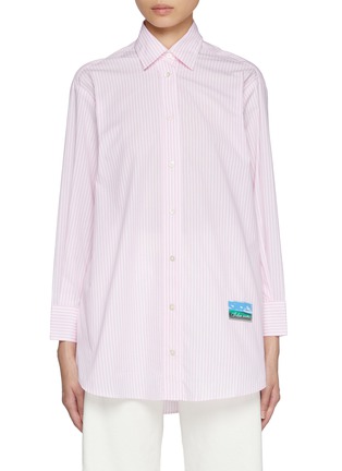 首图 - 点击放大 - JOSHUA SANDERS - For Like Ever Print Striped Cotton Shirt