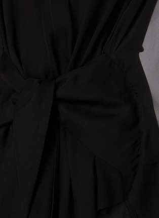  - RICK OWENS - 绑带饰透视外套