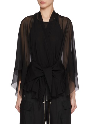 RICK OWENS | 绑带饰透视外套