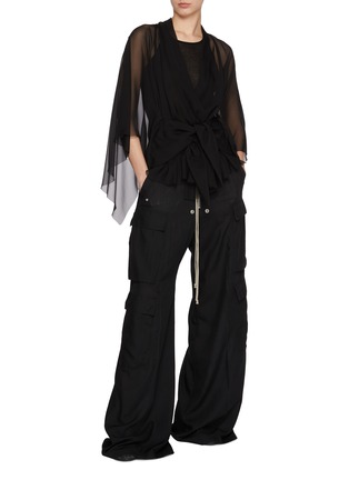 RICK OWENS | 绑带饰透视外套