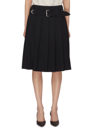 首图 - 点击放大 - PRADA - 腰带饰百褶半裙