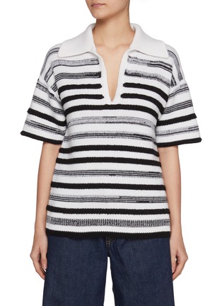 首图 - 点击放大 - BARRIE - 条纹 POLO 针织衫