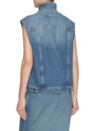 背面 - 点击放大 - ALAÏA - 高领剪裁牛仔背心