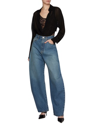 模特儿示范图 - 点击放大 - ALAÏA - 蕾丝衬衫连体衣