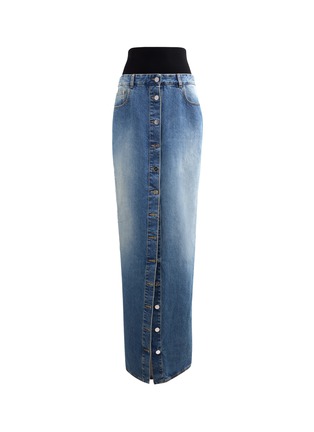 首图 - 点击放大 - ALAÏA - 针织拼接牛仔半裙