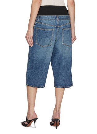 背面 - 点击放大 - ALAÏA - Contrast Waistband Medium Wash Bermuda Shorts