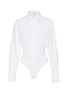 首图 - 点击放大 - ALAÏA - Layered Cotton Poplin Shirt Bodysuit