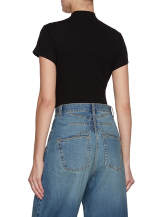 背面 - 点击放大 - ALAÏA - Logo Embroidered Cotton T-shirt Bodysuit