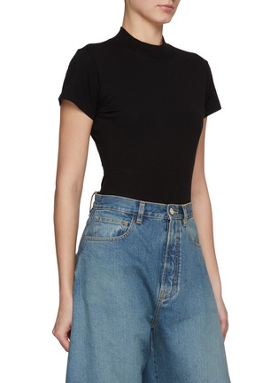 正面 -点击放大 - ALAÏA - Logo Embroidered Cotton T-shirt Bodysuit