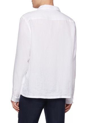 背面 - 点击放大 - PRADA - Logo Patch Pocket Linen Shirt