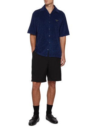 PRADA | LOGO 饰毛巾棉衬衫