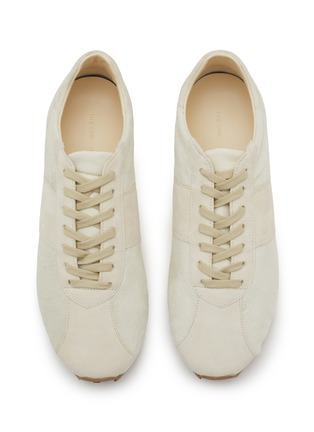 模特儿示范图 - 点击放大 - THE ROW - Mica Suede Ponyhair Leather Women's Sneakers