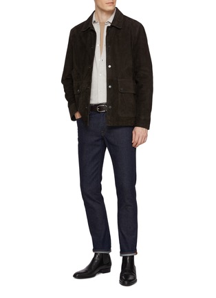 模特儿示范图 - 点击放大 - SUNSPEL - Cotton Cashmere Piqué Jersey Shirt