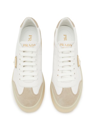 细节 - 点击放大 - PRADA - Downtown Bold Leather Women's Sneakers