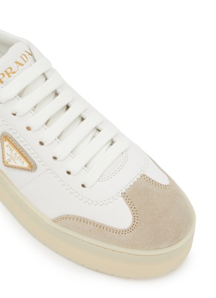 细节 - 点击放大 - PRADA - Downtown Bold Leather Women's Sneakers