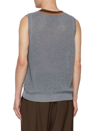 背面 - 点击放大 - KOLOR - Double V-neck Weave Vest