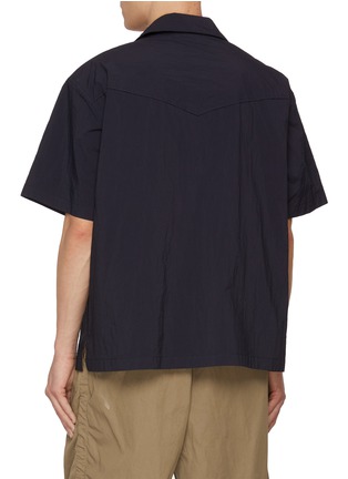 背面 - 点击放大 - KOLOR - Contrast Camp Collar Hidden Placket Shirt