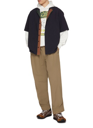 模特儿示范图 - 点击放大 - KOLOR - Contrast Camp Collar Hidden Placket Shirt