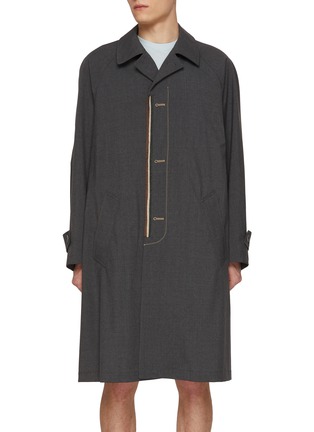 首图 - 点击放大 - KOLOR - Stitched and Striped Placket Coat