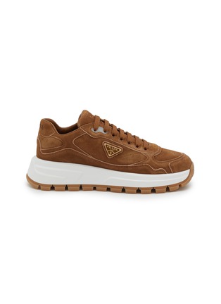 首图 - 点击放大 - PRADA - 系带绒面皮运动鞋