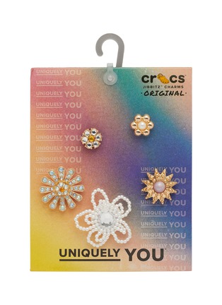 首图 - 点击放大 - CROCS - Elevated Flower Gem Jibbitz Charm — Set Of 5