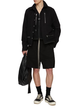 模特儿示范图 - 点击放大 - RICK OWENS - 拉链设计夹克