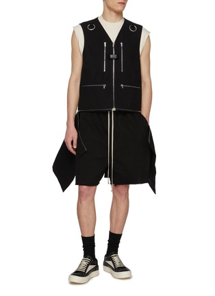 模特儿示范图 - 点击放大 - RICK OWENS - 拉链设计背心