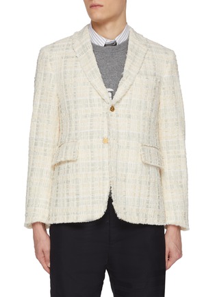 首图 - 点击放大 - THOM BROWNE - Frayed Edge Cotton Wool Blend Blazer