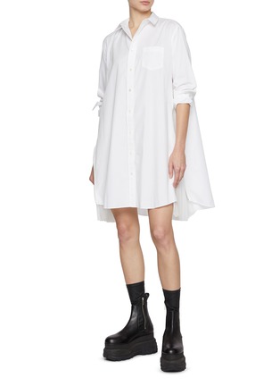 模特儿示范图 - 点击放大 - SACAI - Zippered Side Slit Shirt Dress