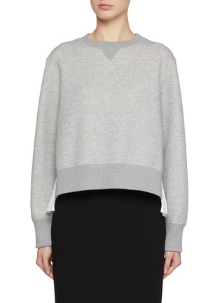 首图 - 点击放大 - SACAI - Sponge Sweat Poplin Hybrid Sweatshirt