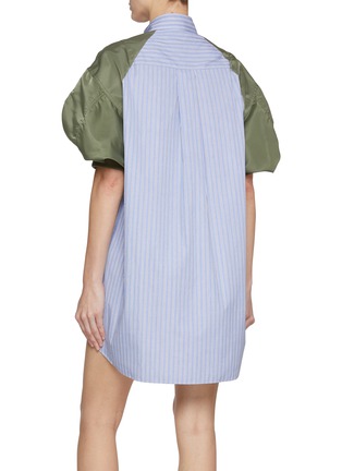 背面 - 点击放大 - SACAI - Hybrid Puff Sleeve Shirt Dress