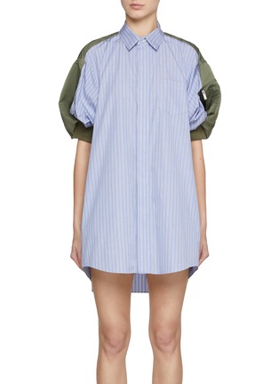 首图 - 点击放大 - SACAI - Hybrid Puff Sleeve Shirt Dress