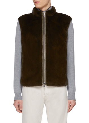 首图 - 点击放大 - KRUF - Stand Collar Reversible Mink Fur Vest