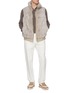 模特儿示范图 - 点击放大 - KRUF - Stand Collar Elasticated Hem Mink Fur Vest