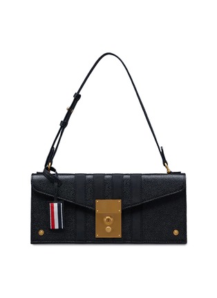 首图 - 点击放大 - THOM BROWNE - Mrs. Thom Baguette 4 Bar Pebble Grain Leather Baguette Bag