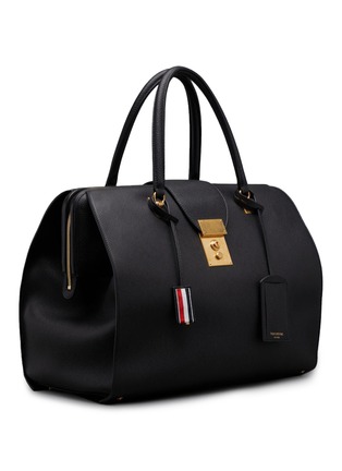 细节 - 点击放大 - THOM BROWNE - Mr. Thom Grain Leather Luggage Bag