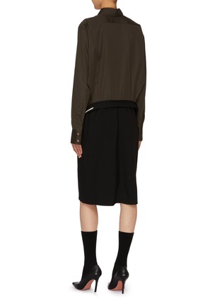 背面 - 点击放大 - MAISON MARGIELA - 拼接收褶衬衫裙