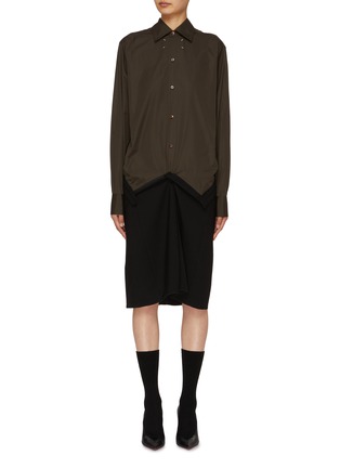 首图 - 点击放大 - MAISON MARGIELA - 拼接收褶衬衫裙