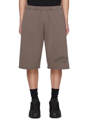 首图 - 点击放大 - MM6 MAISON MARGIELA - Elasticated Margiela Six Numeric Logo Cotton Sweatshorts