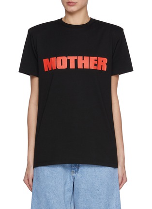 首图 - 点击放大 - BETTTER - Mother Padded Shoulder Cotton T-shirt