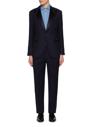 首图 - 点击放大 - BRUNELLO CUCINELLI - Peak Lapel Single Breasted Silk Wool Mohair Tuxedo Suit